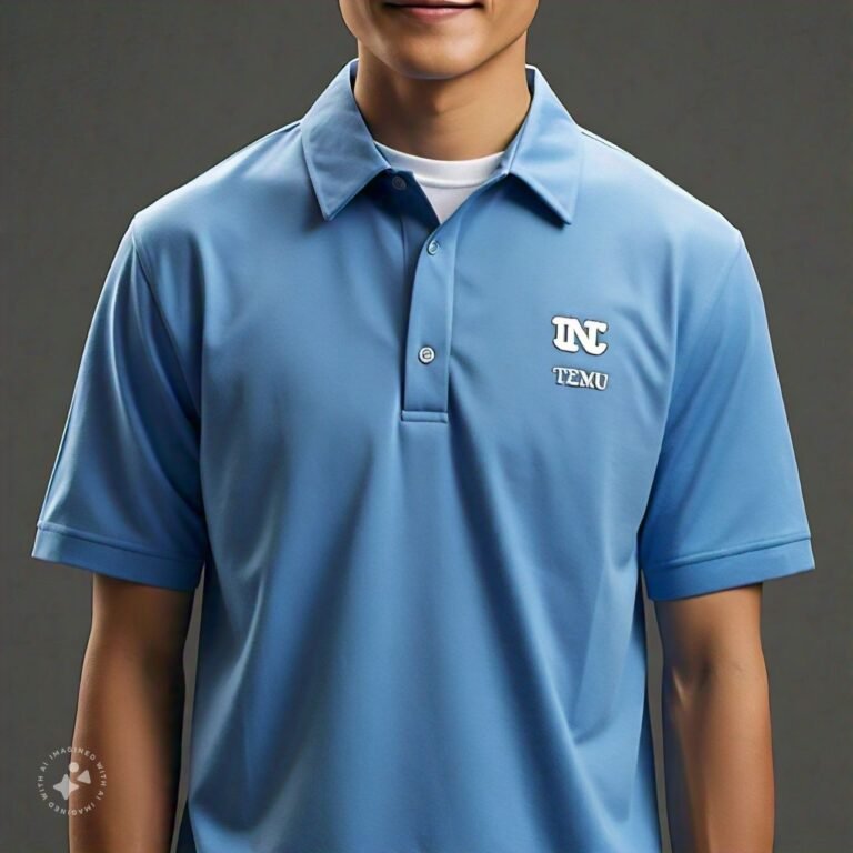 UNC Blue Polo Shirt Temu